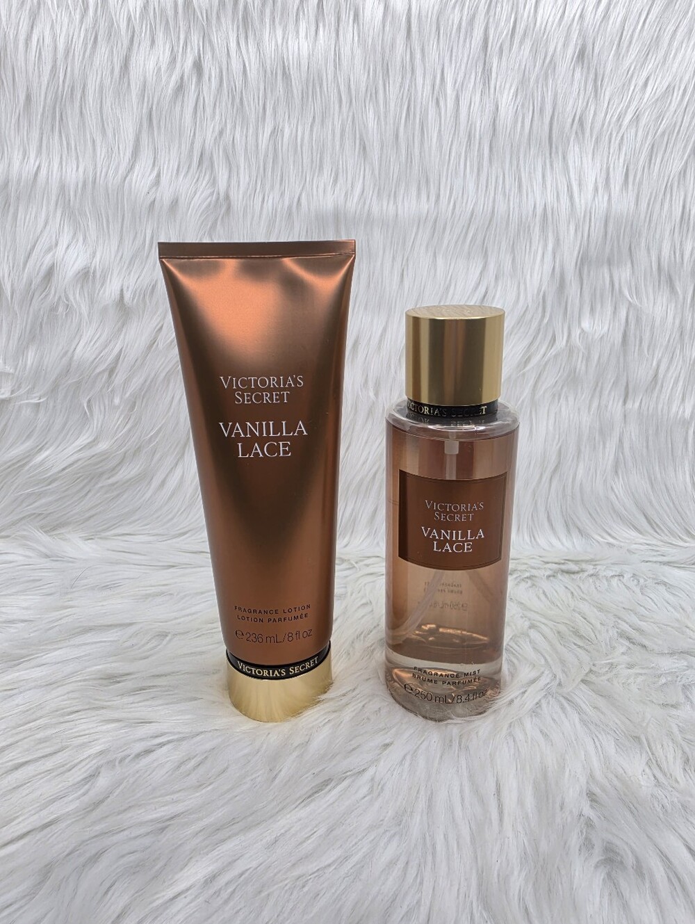 Victoria's Secret Vanilla Lace Mist & Lotion Set.